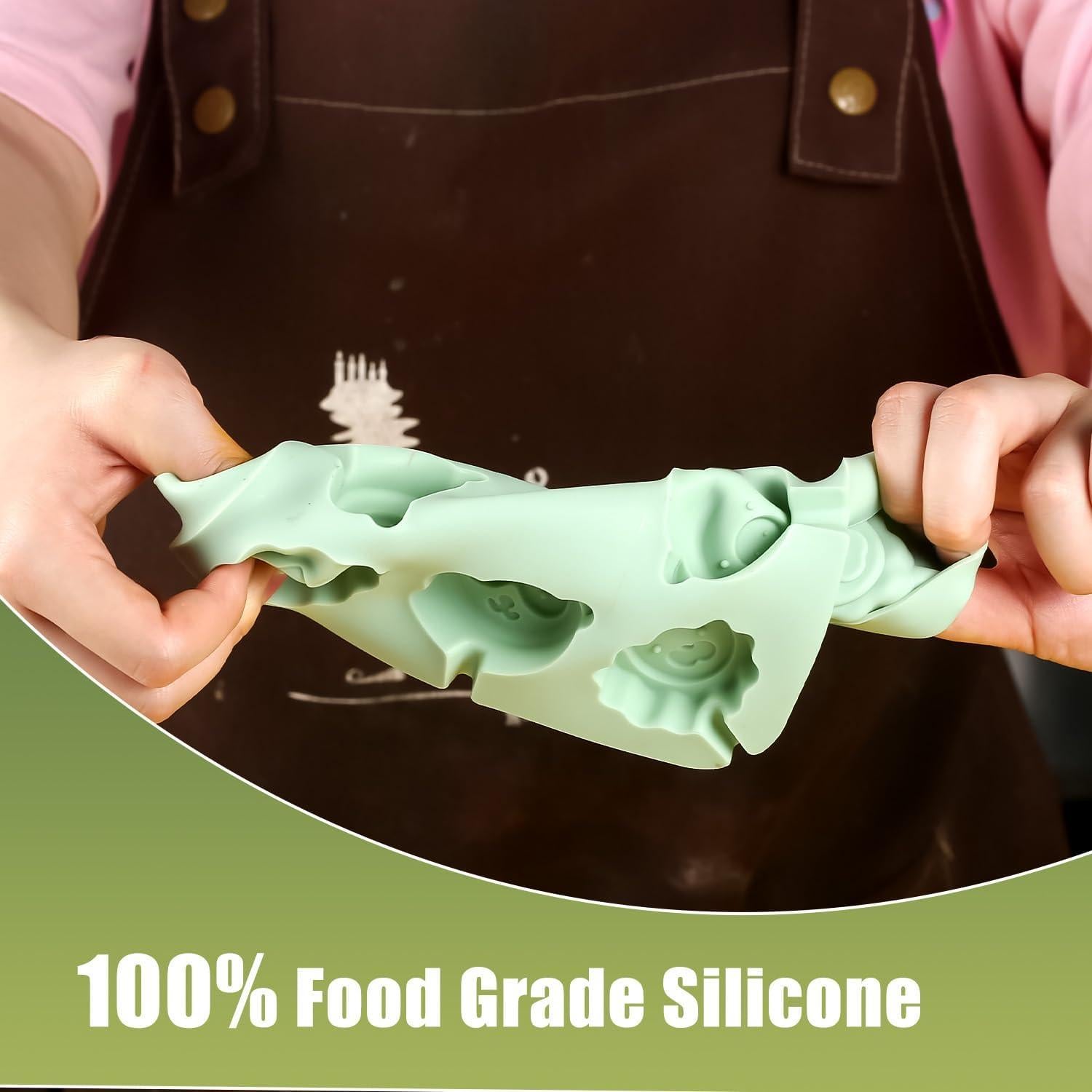 Moldes de Paletas de Silicona QELEG 2Pcs Estilo Panda Antiadherentes