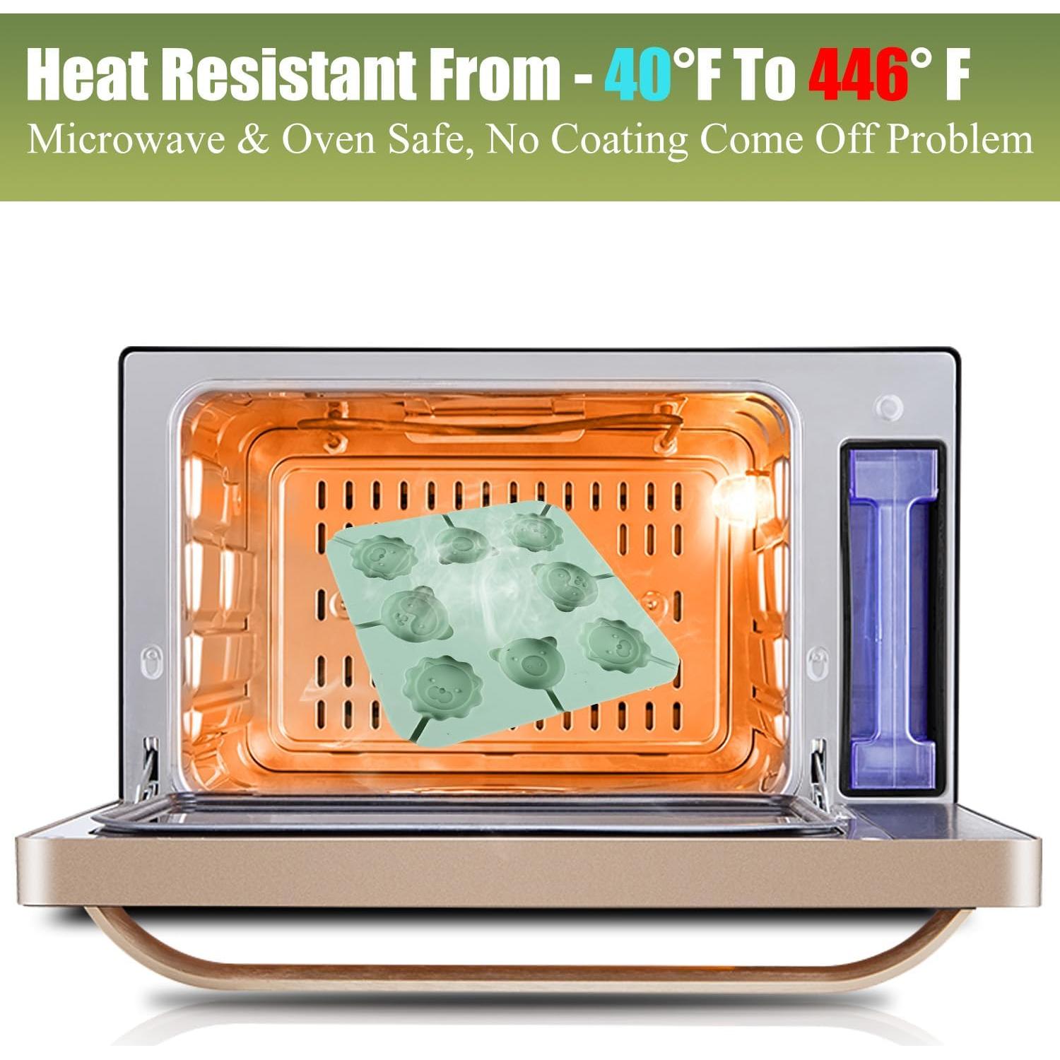 Moldes de Paletas de Silicona QELEG 2Pcs Estilo Panda Antiadherentes