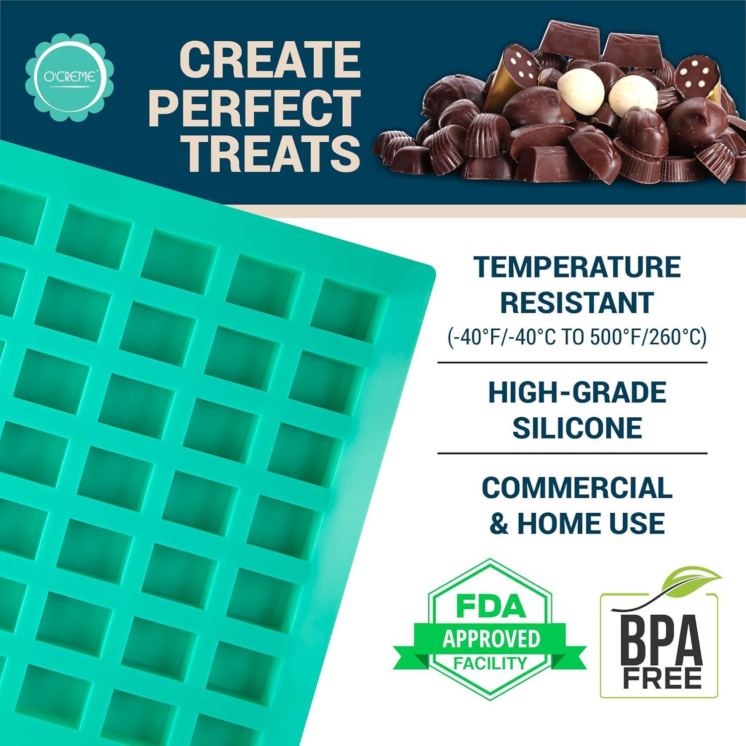 Molde de Silicona Rectangular O'Creme para Dulces y Chocolates