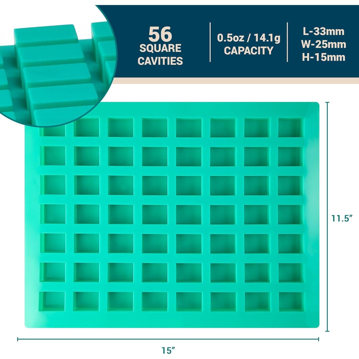 Molde de Silicona Rectangular O'Creme para Dulces y Chocolates