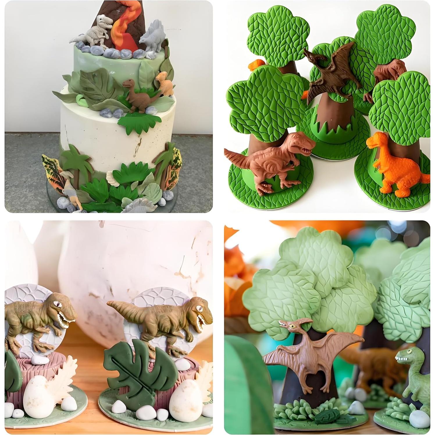 Molde de Silicona Fondant Dinosaurio Muyulin - 5 Piezas