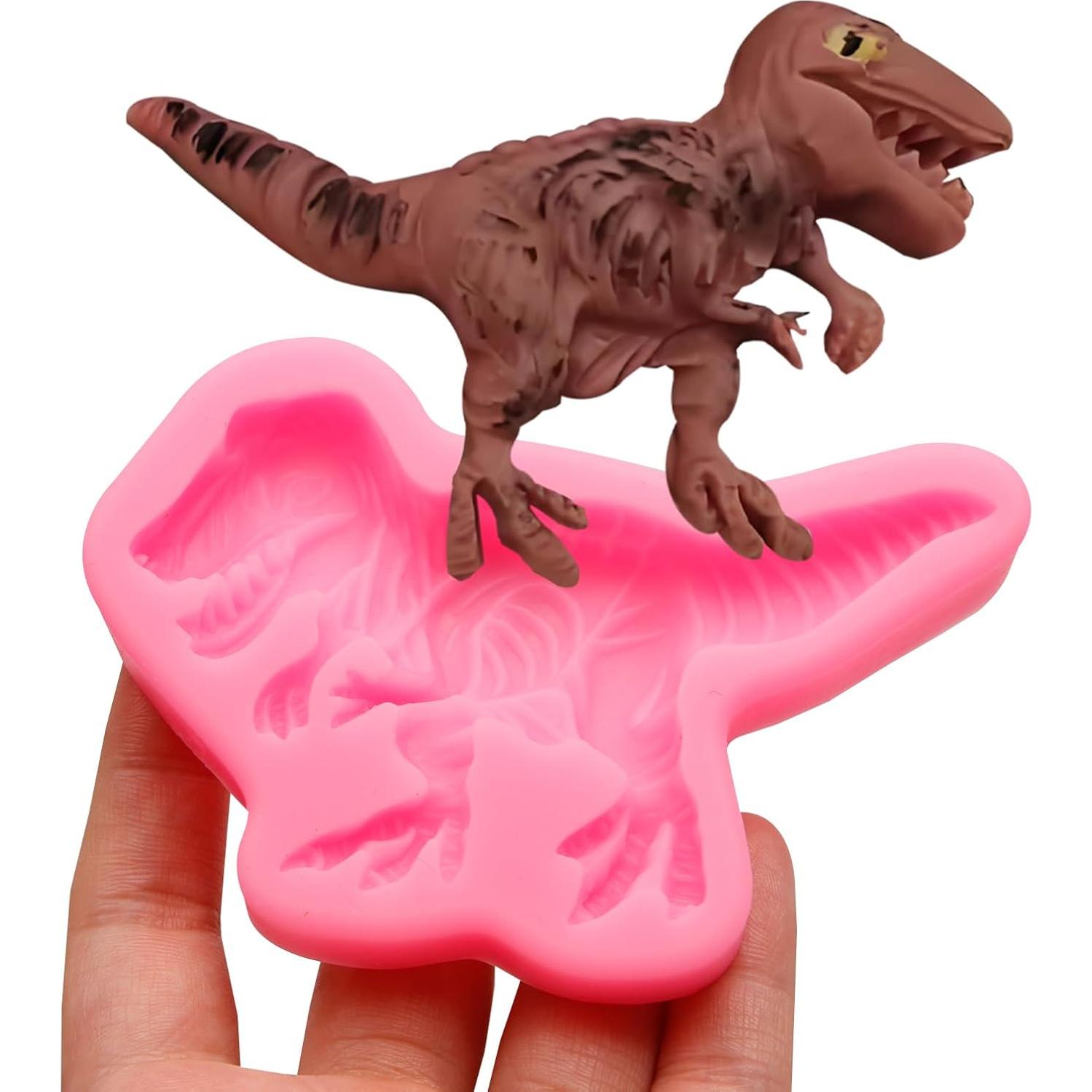 Molde de Silicona Fondant Dinosaurio Muyulin - 5 Piezas