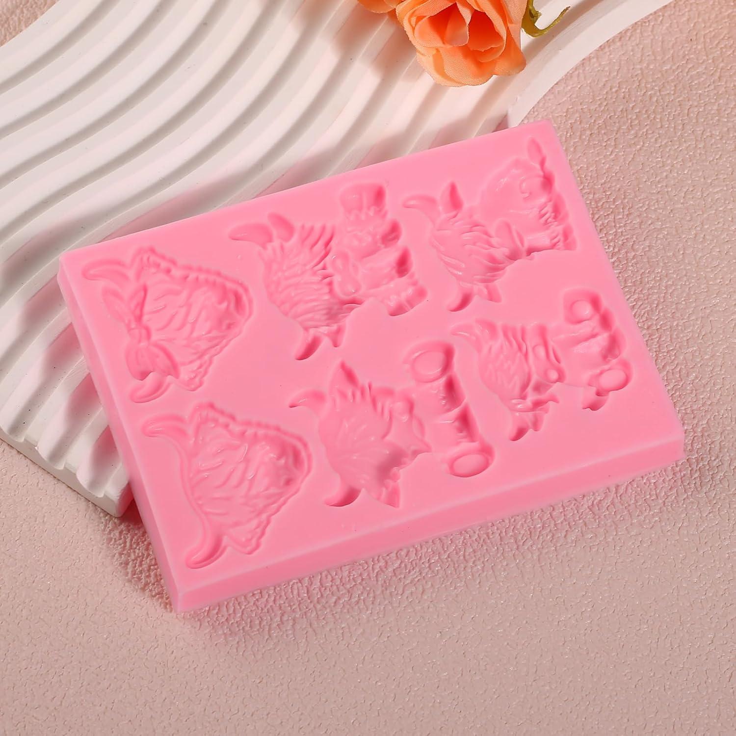 Molde de Silicona ICNYEKl de Vaca para Fondant - 6 Cavidades