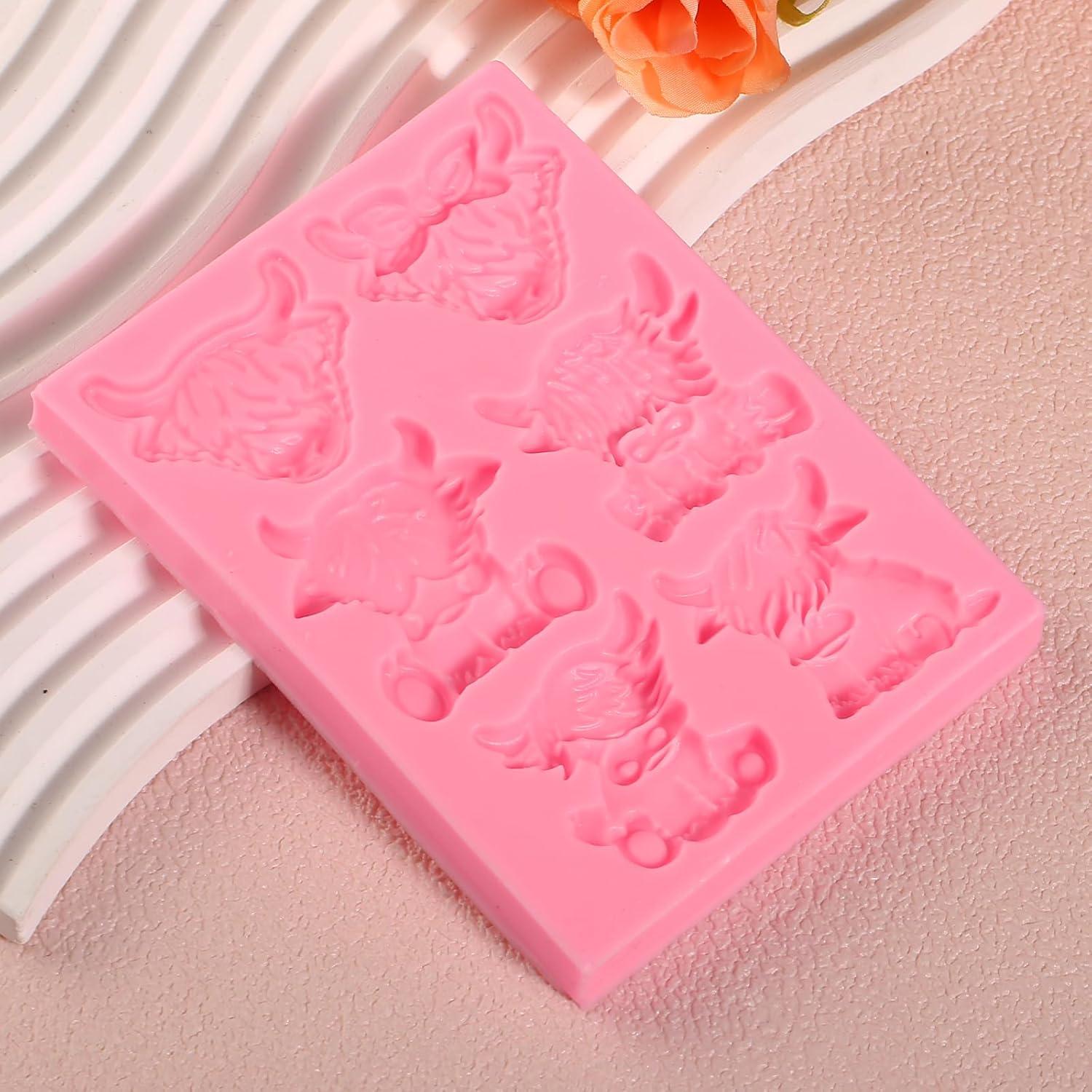 Molde de Silicona ICNYEKl de Vaca para Fondant - 6 Cavidades