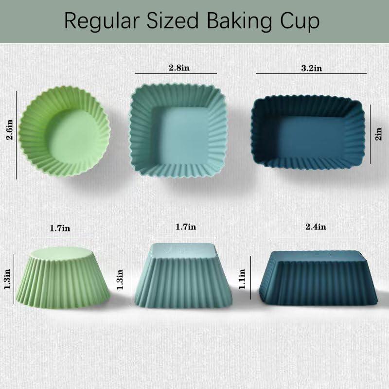 Tazas de Hornear de Silicona SKIDEC 24 Piezas Reutilizables