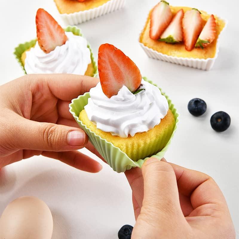 Tazas de Hornear de Silicona SKIDEC 24 Piezas Reutilizables