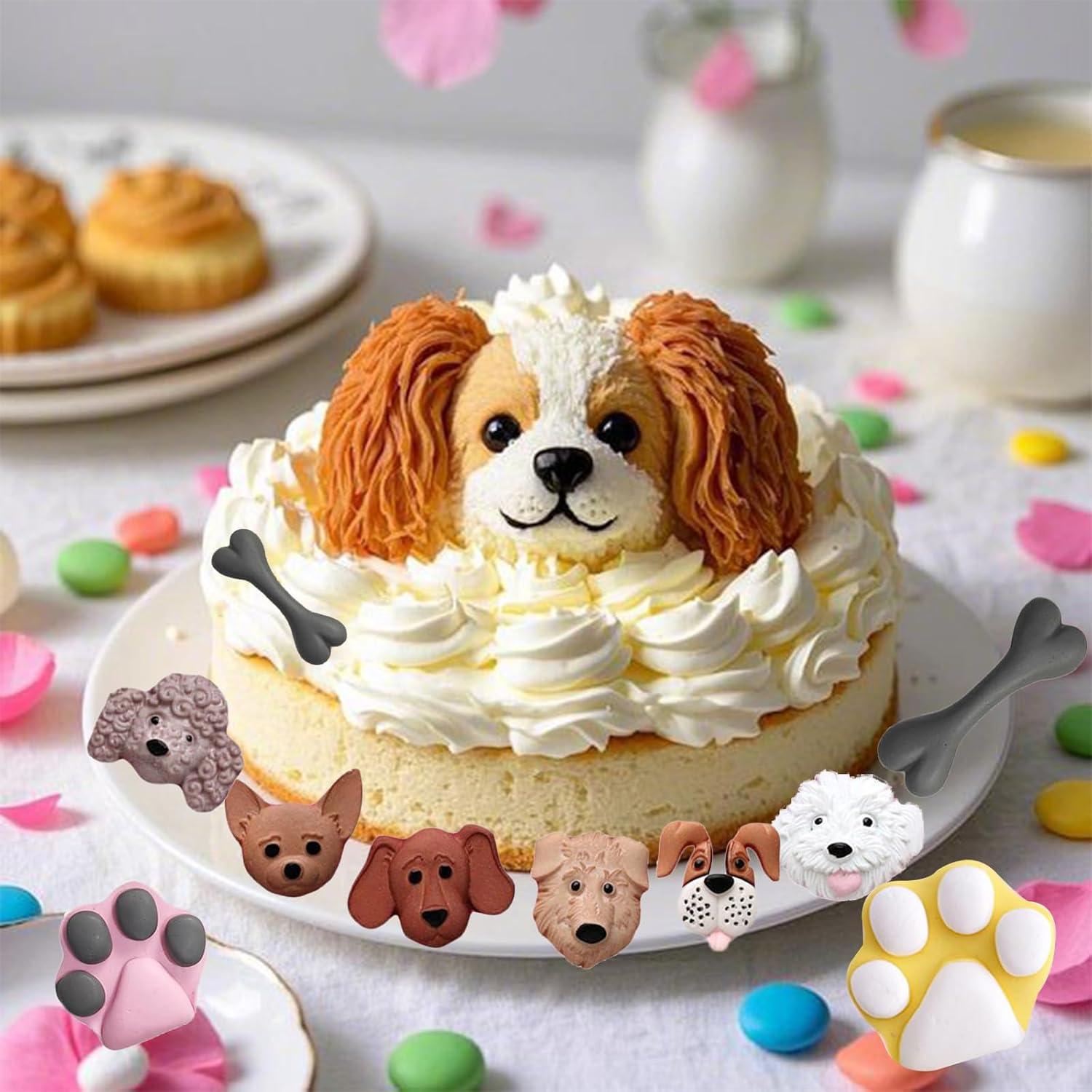 Juego de Moldes de Silicona YN para Hornear - 3 Piezas de Perros