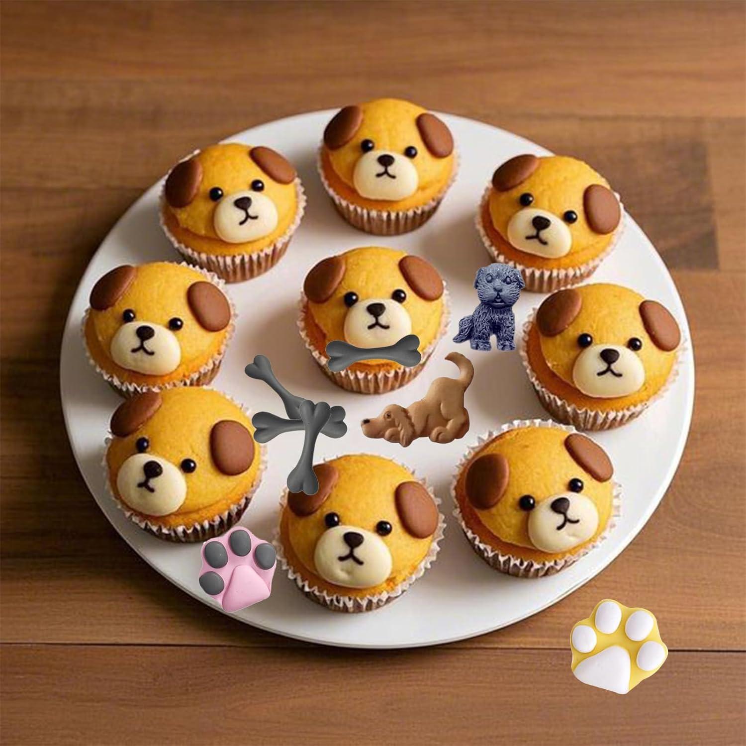 Juego de Moldes de Silicona YN para Hornear - 3 Piezas de Perros