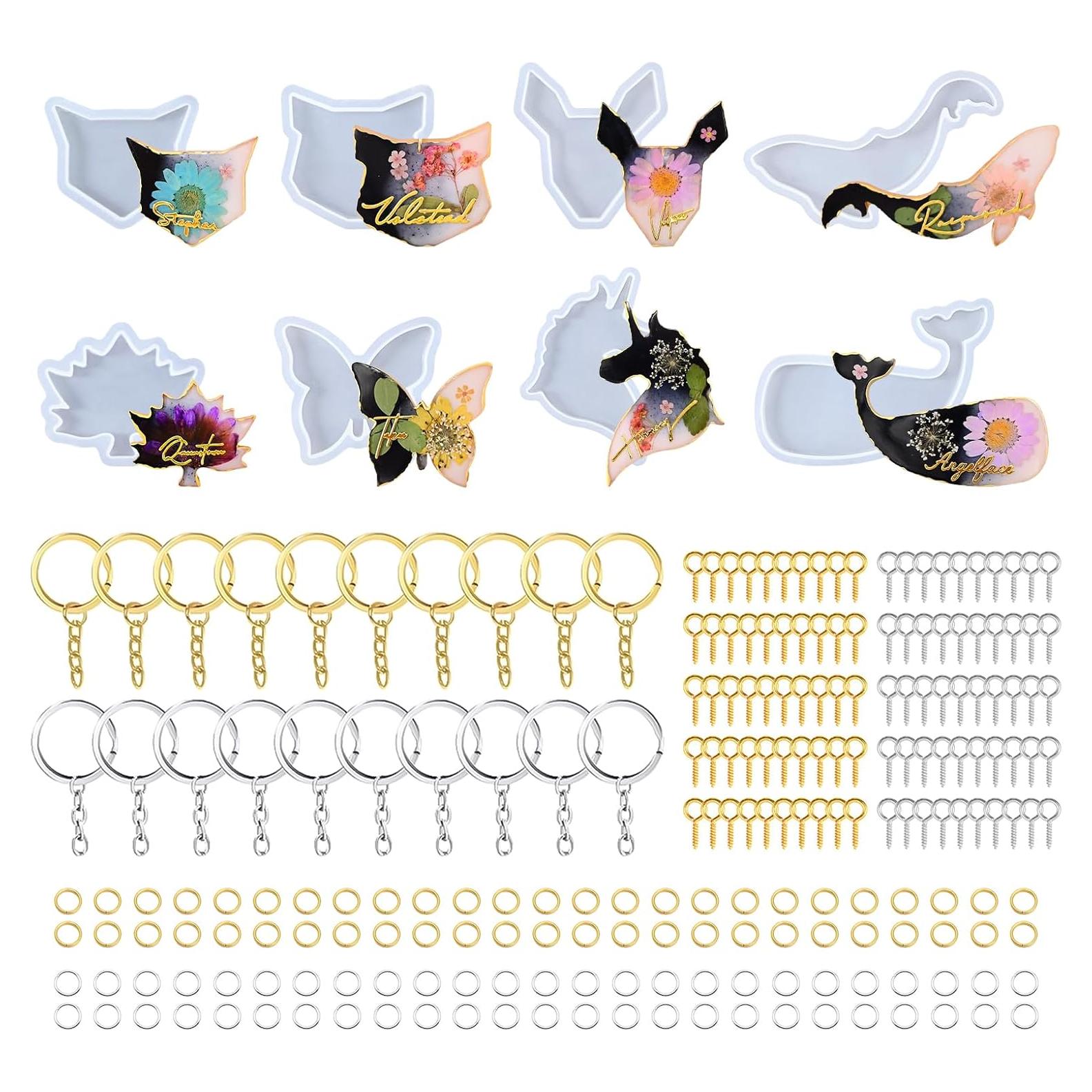 Conjunto de Moldes de Llaveros de Resina RESIN GO 228 Piezas