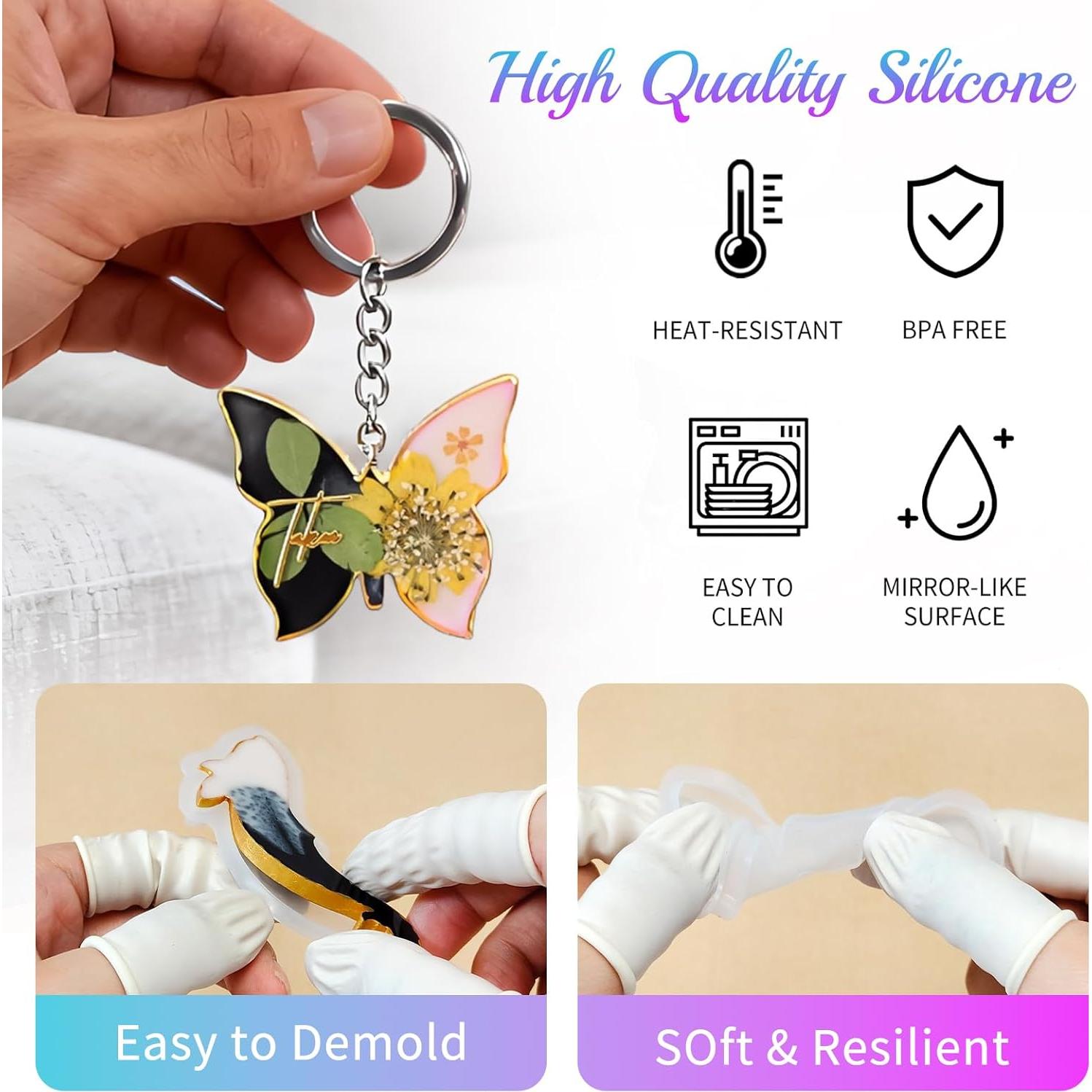 Conjunto de Moldes de Llaveros de Resina RESIN GO 228 Piezas