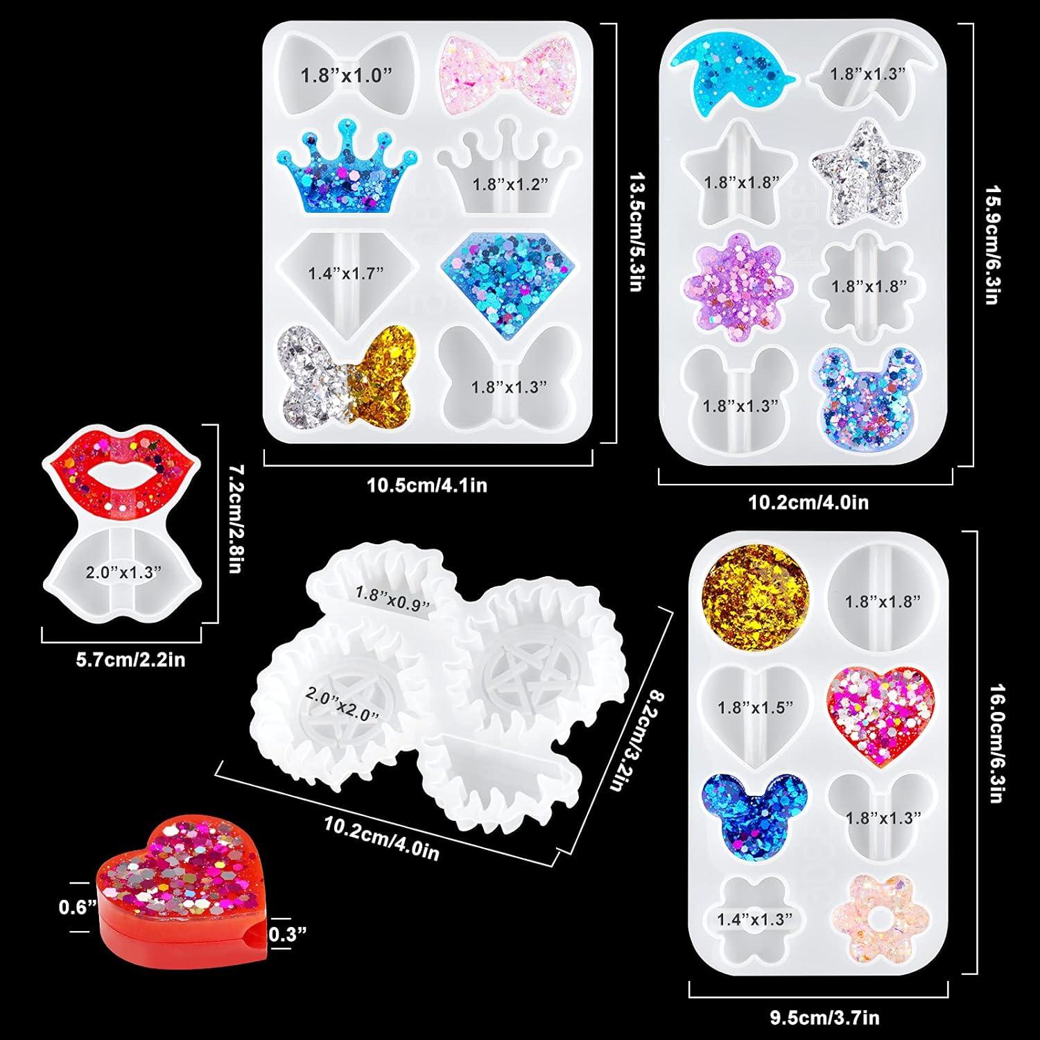 Molde de Silicona NiArt para Resina Epóxica - 5 Piezas 14 Formas