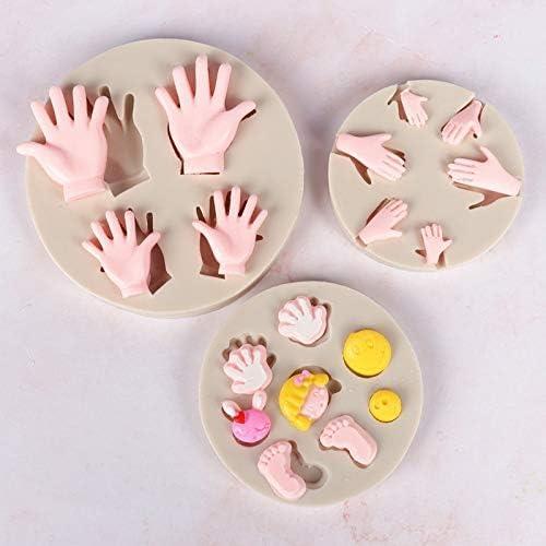 6 Moldes de Silicona para Fondant Xidmold - Decoración Pasteles Baby Shower