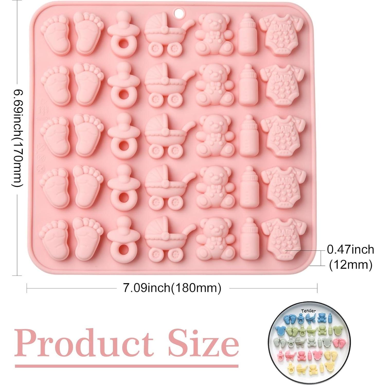 KitBeads 2 Moldes de Silicona para Baby Shower Temática