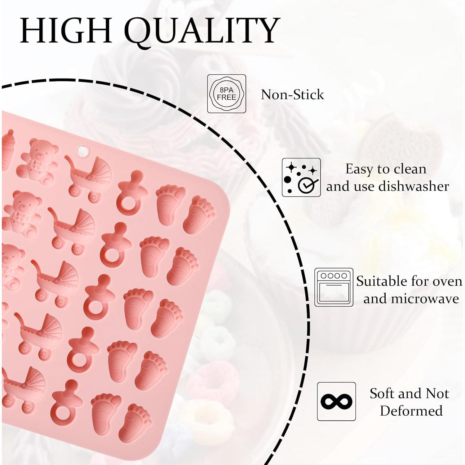 KitBeads 2 Moldes de Silicona para Baby Shower Temática