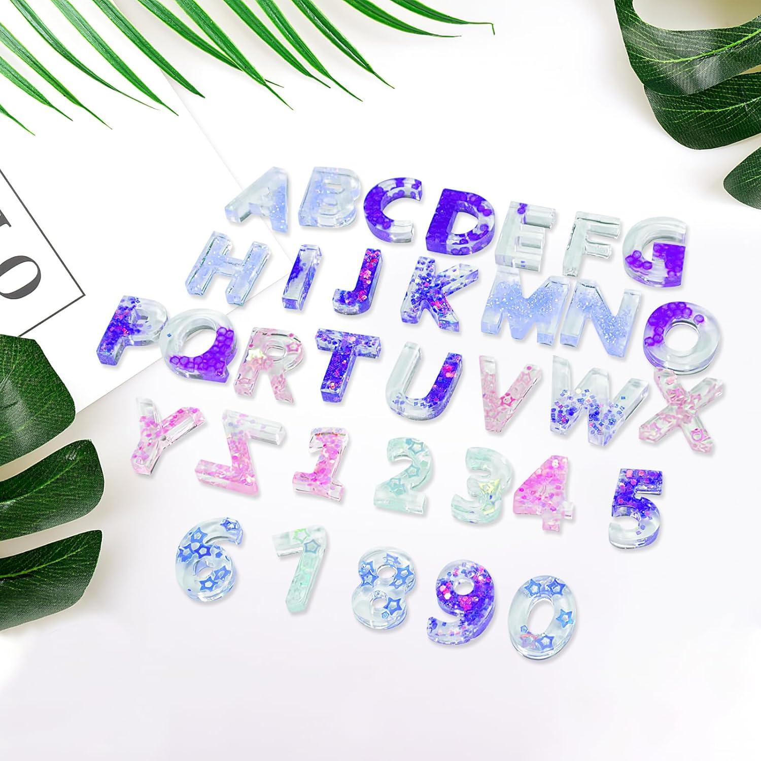 Molde de Silicona para Alfabeto y Números Alas de Ángel