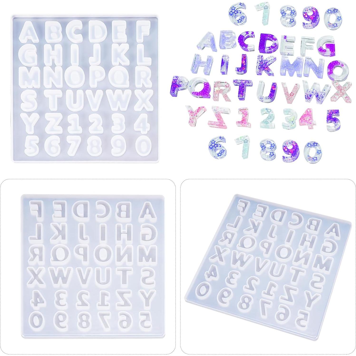 Molde de Silicona para Alfabeto y Números Alas de Ángel