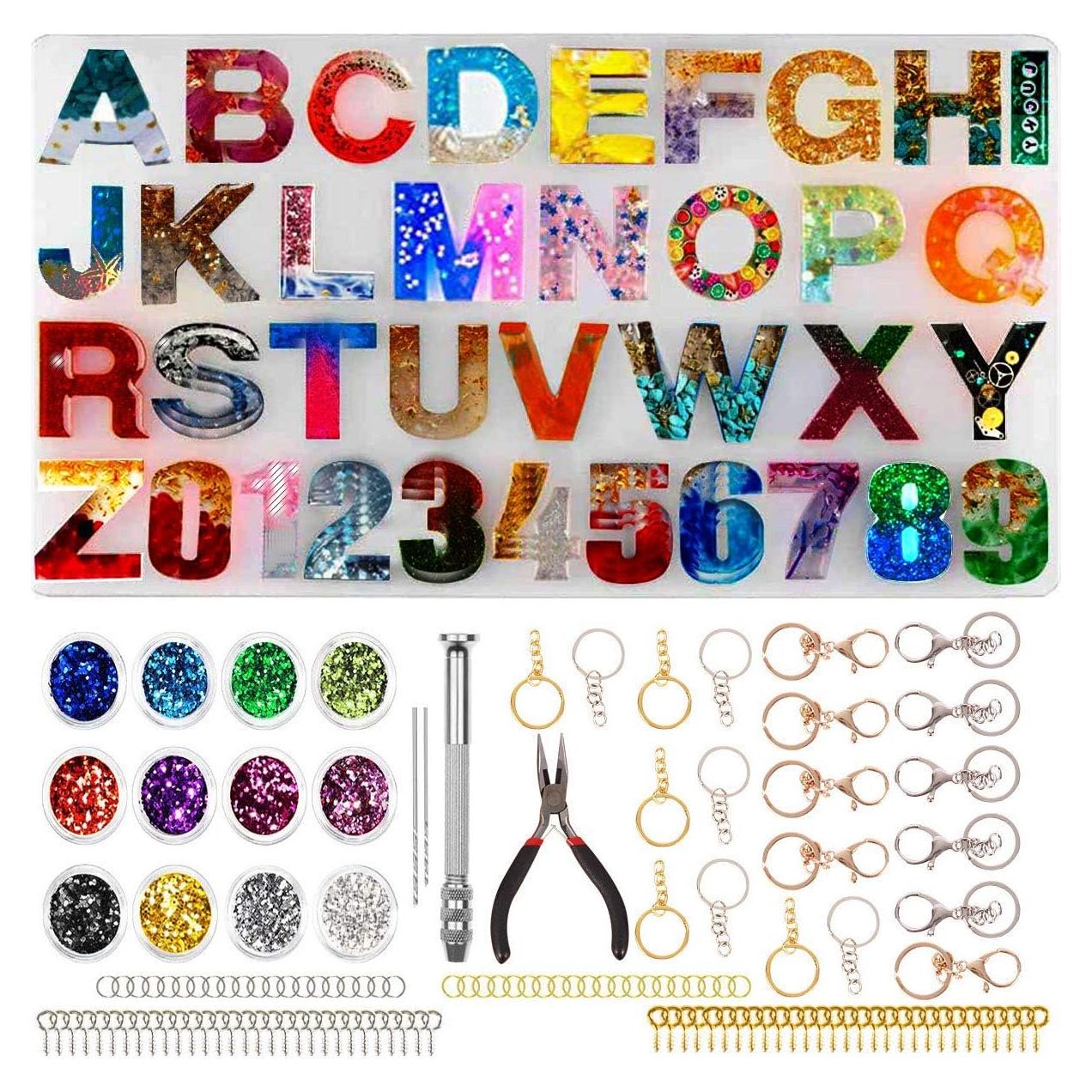 Molde de Silicona ZYNA para Letras y Números en Resina