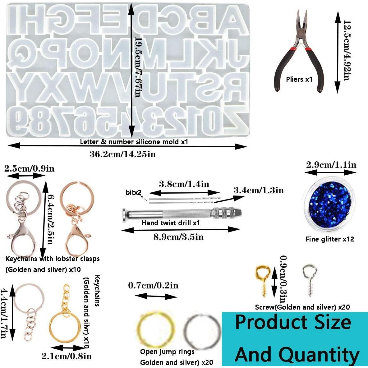 Molde de Silicona ZYNA para Letras y Números en Resina