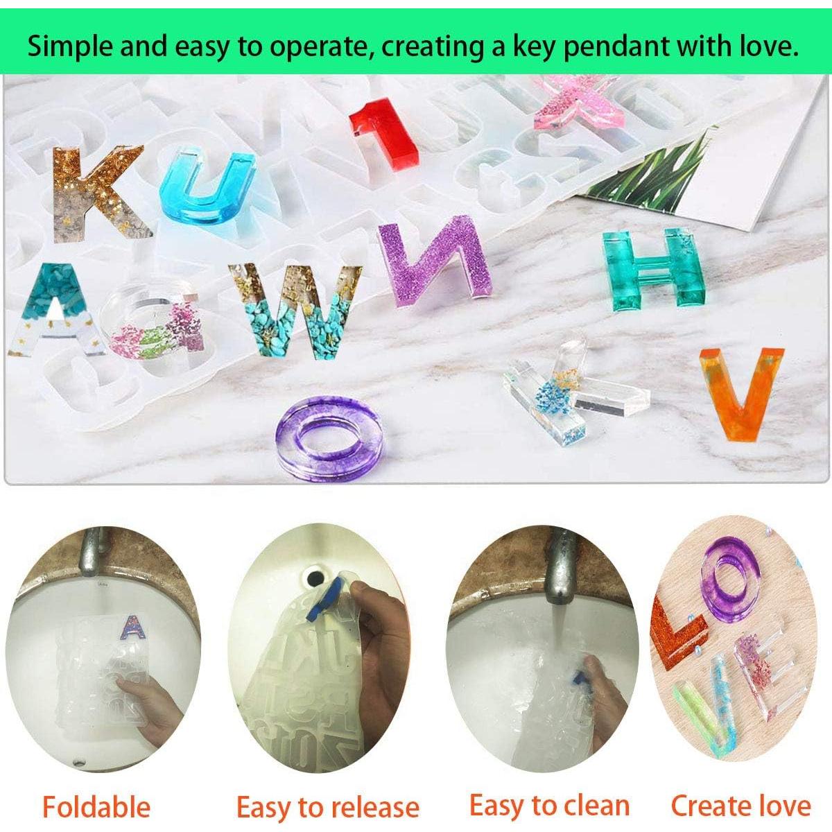 Molde de Silicona ZYNA para Letras y Números en Resina