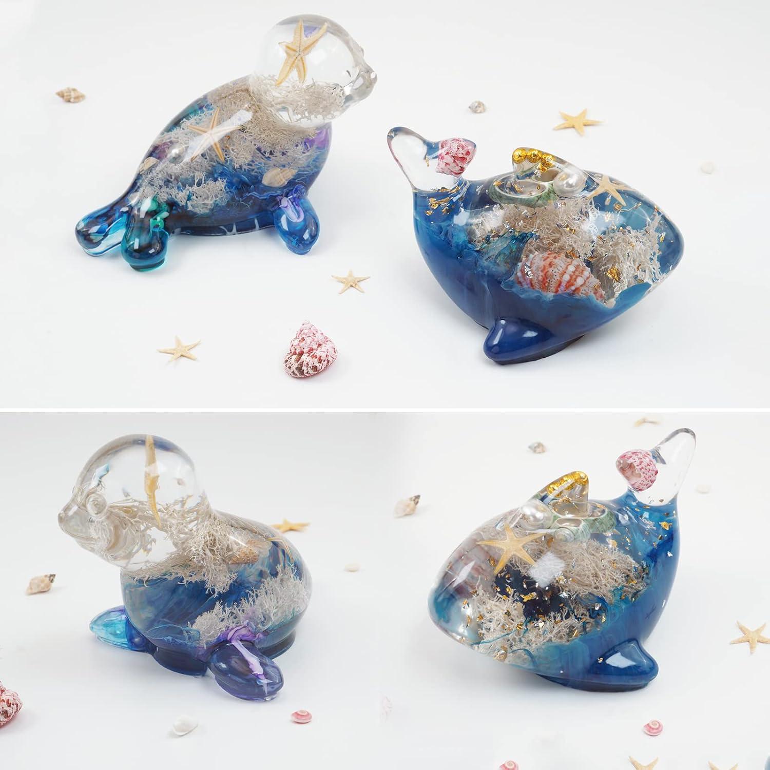 Moldes de Silicona 3D Voaesdk Delfín y Foca - 2 Piezas