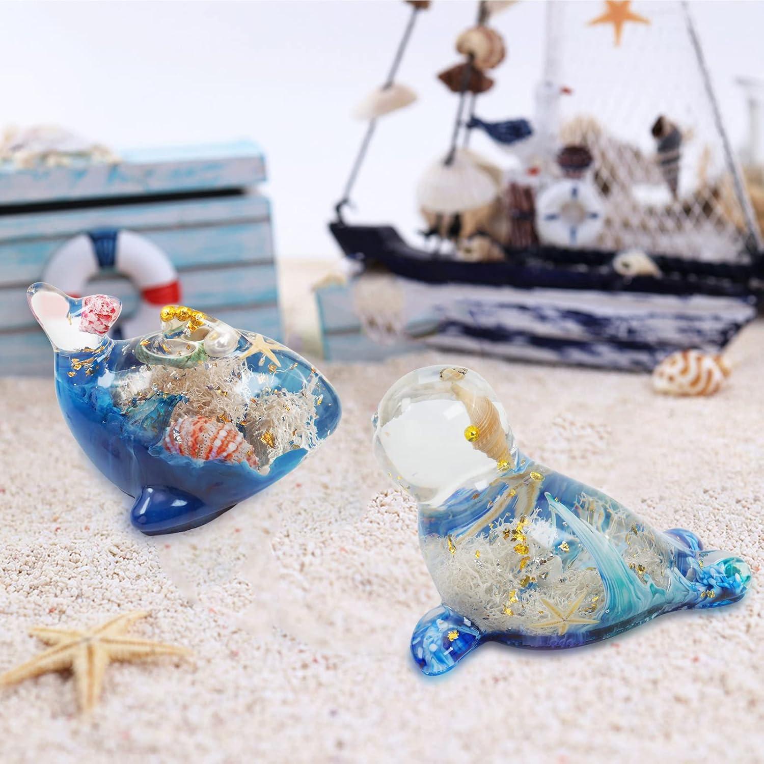 Moldes de Silicona 3D Voaesdk Delfín y Foca - 2 Piezas