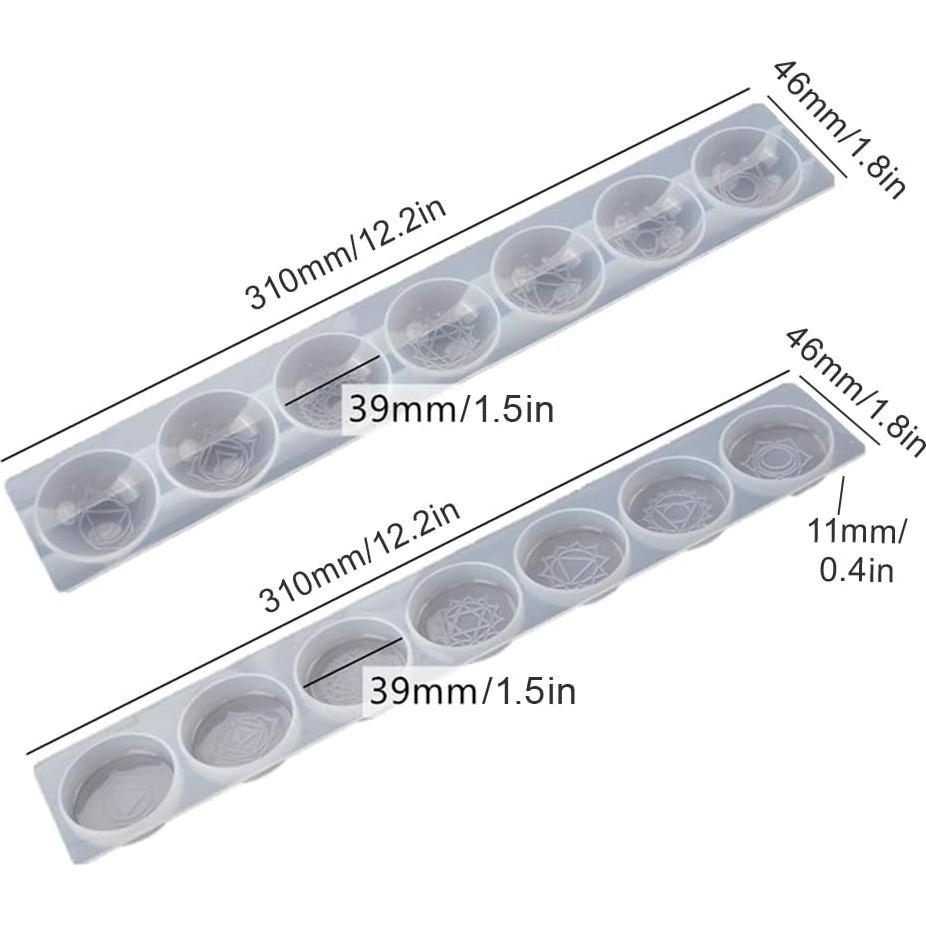 Moldes de Resina Silicona Wehous 7 Piedras Chakra DIY