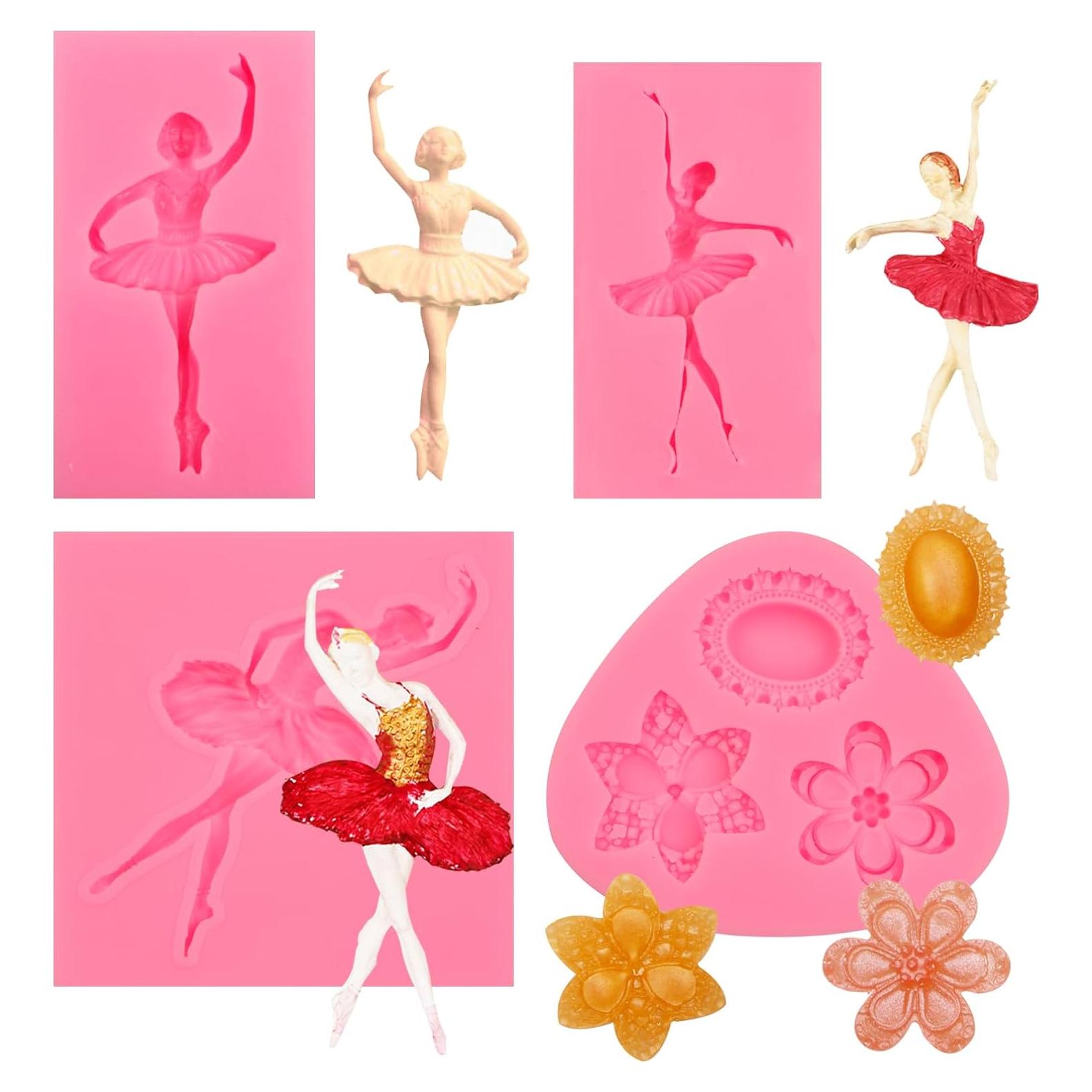 Juego de Moldes de Silicona Rosa NM para Repostería - 4 Piezas