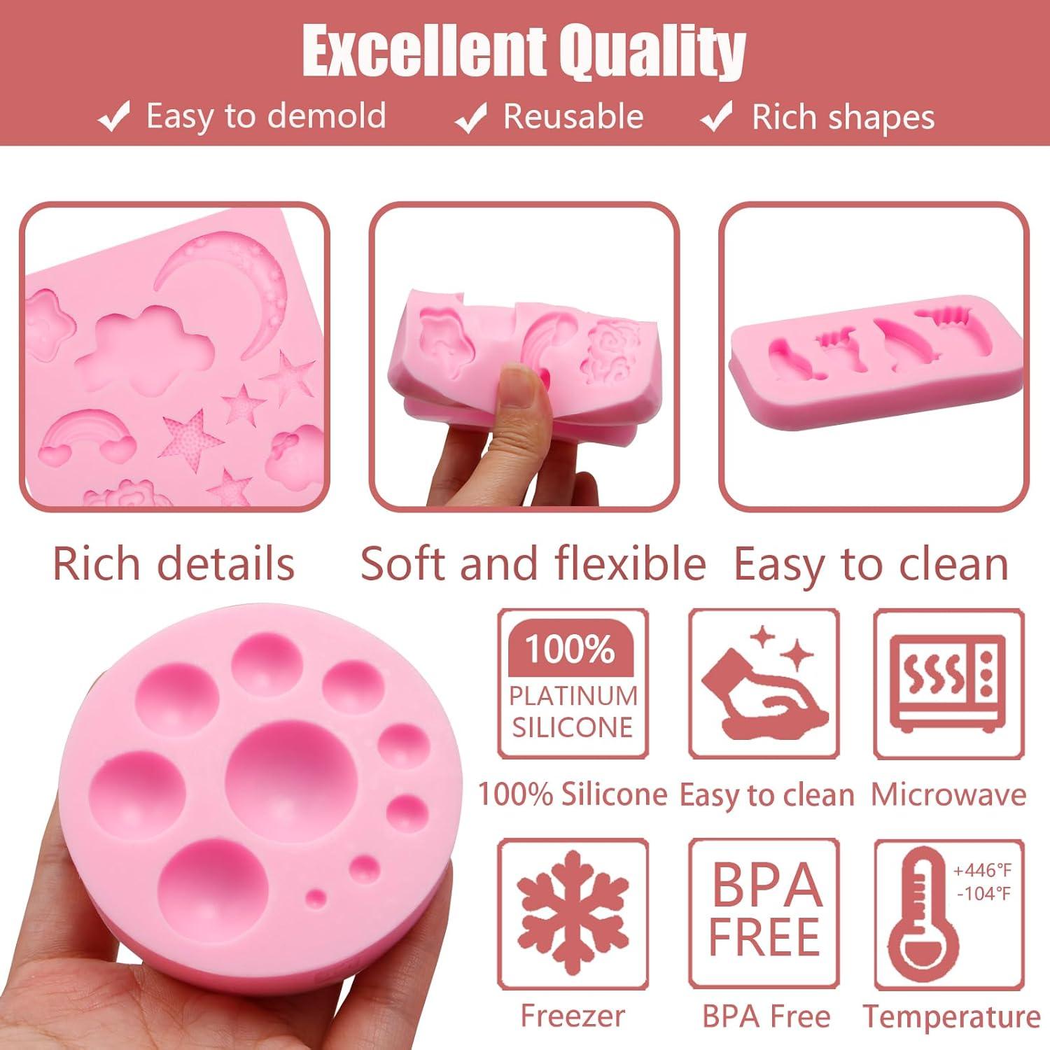 Moldes de Silicona para Fondant y Chocolate YWZBOMOLDRM - 5 Pcs
