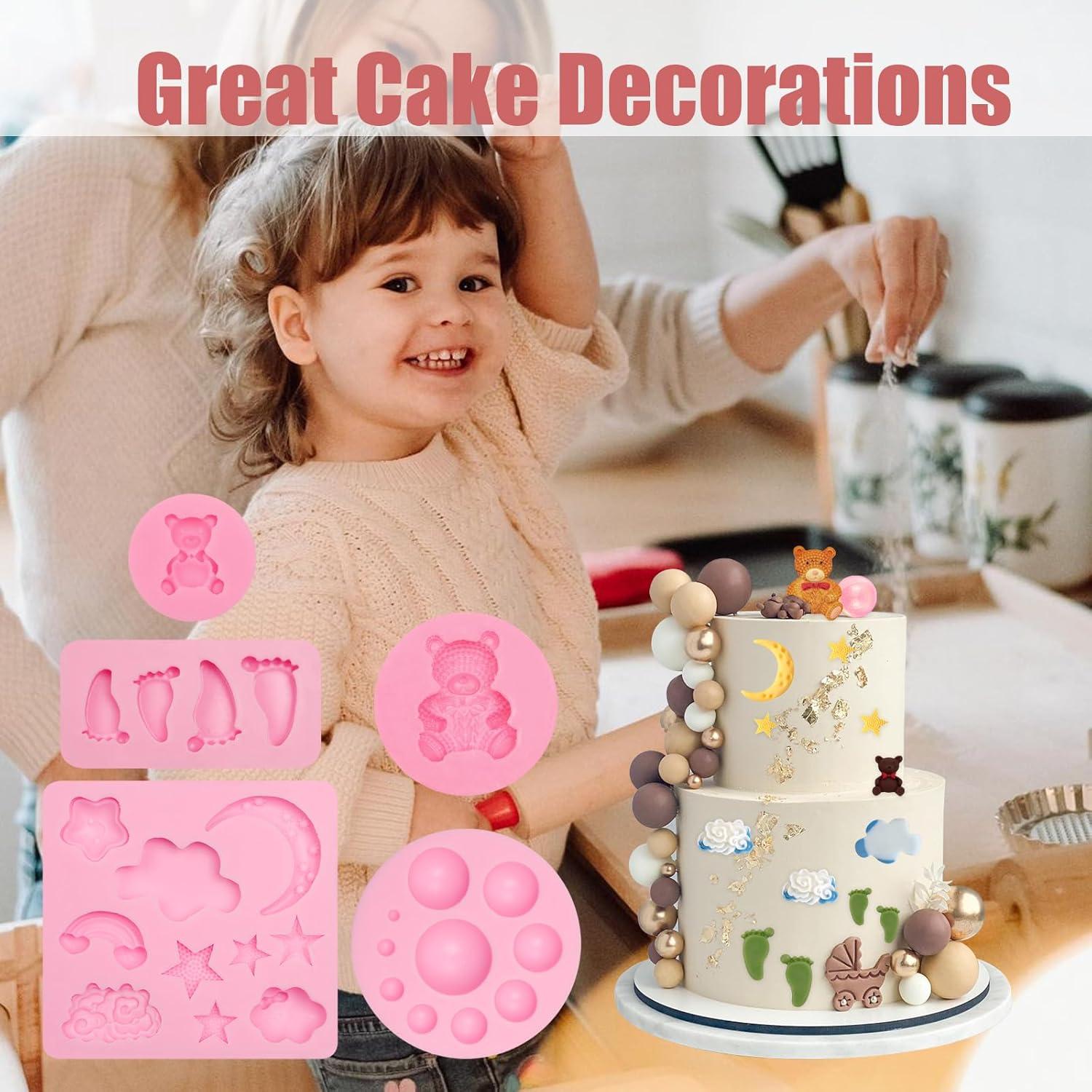 Moldes de Silicona para Fondant y Chocolate YWZBOMOLDRM - 5 Pcs