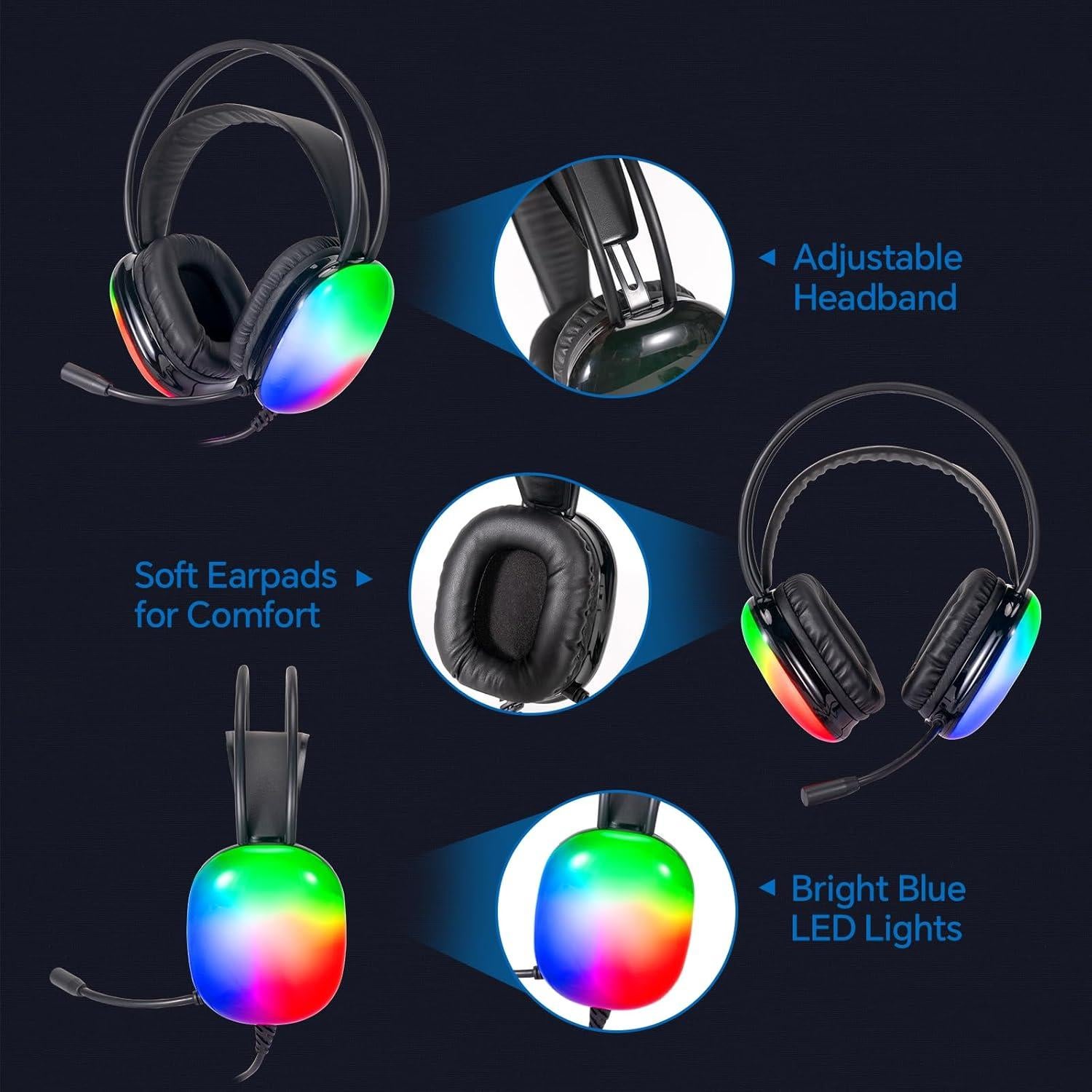 Combo Teclado Gaming CHONCHOW RGB + Ratón + Auriculares