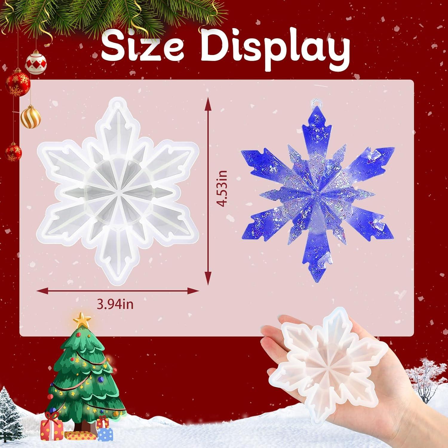 Moldes de Resina de Copo de Nieve FEBSNOW - 7 Pcs 3D