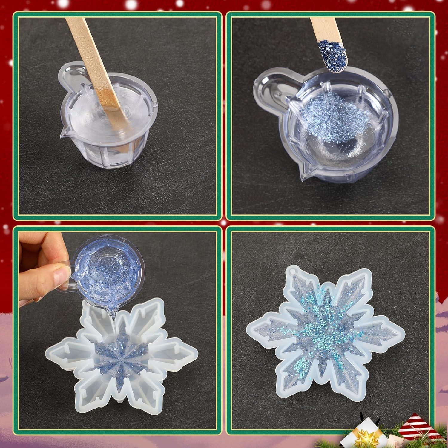 Moldes de Resina de Copo de Nieve FEBSNOW - 7 Pcs 3D