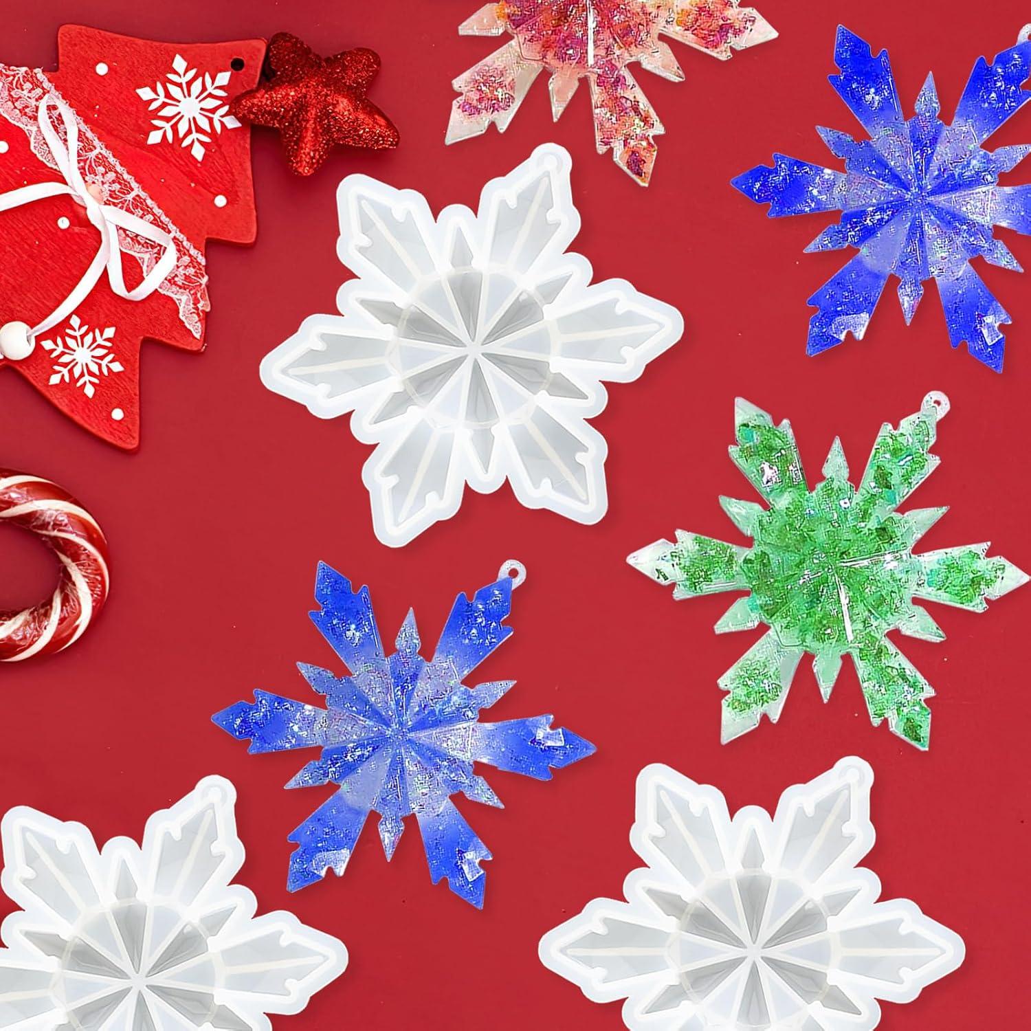 Moldes de Resina de Copo de Nieve FEBSNOW - 7 Pcs 3D