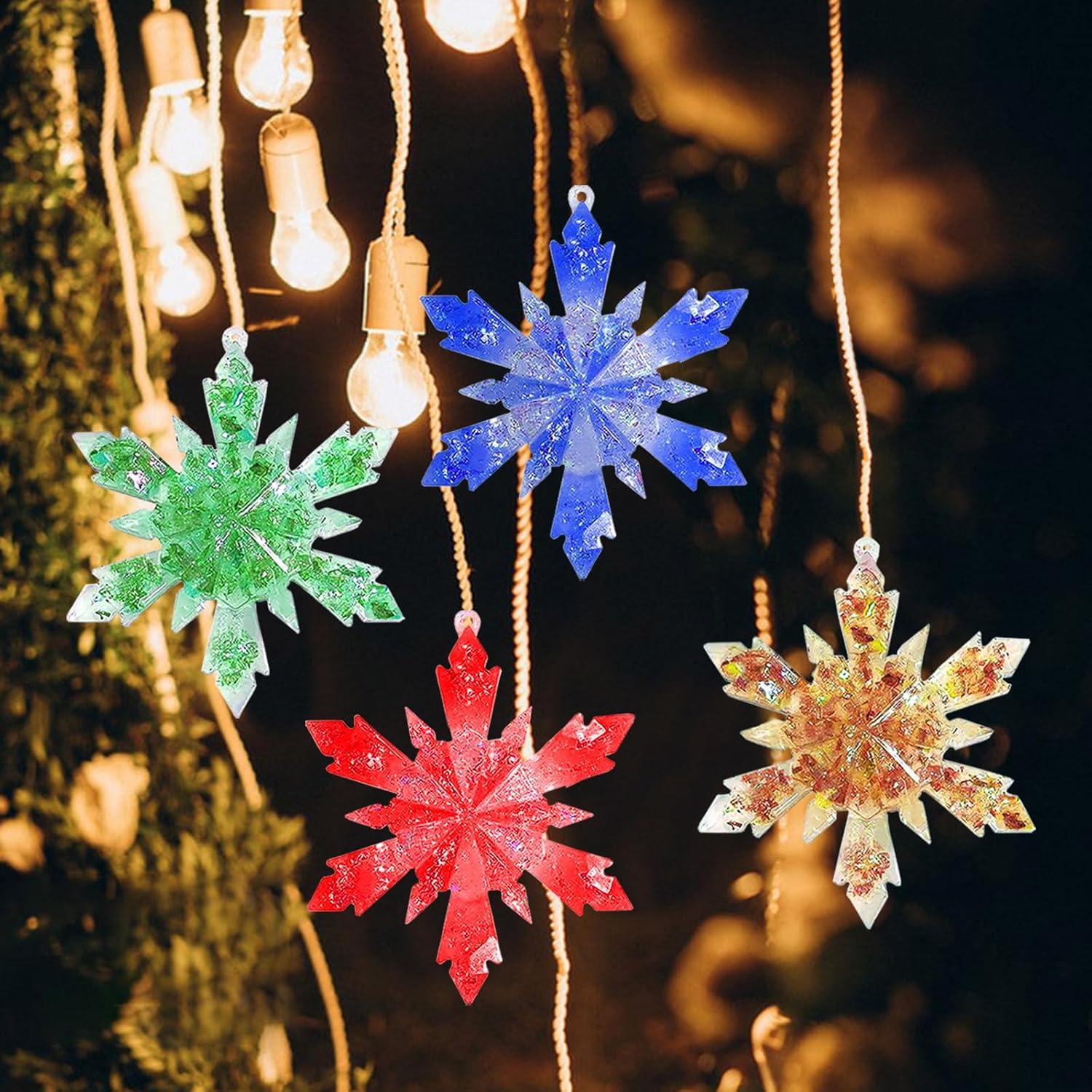 Moldes de Resina de Copo de Nieve FEBSNOW - 7 Pcs 3D