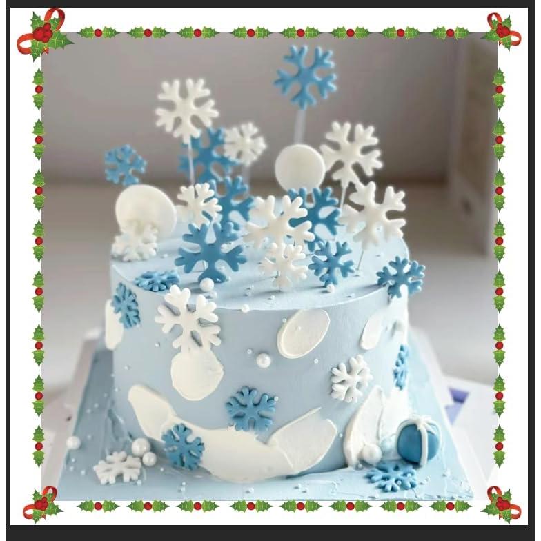 Moldes de Silicona KALAIEN Copo de Nieve 3 Pcs Grado Alimenticio