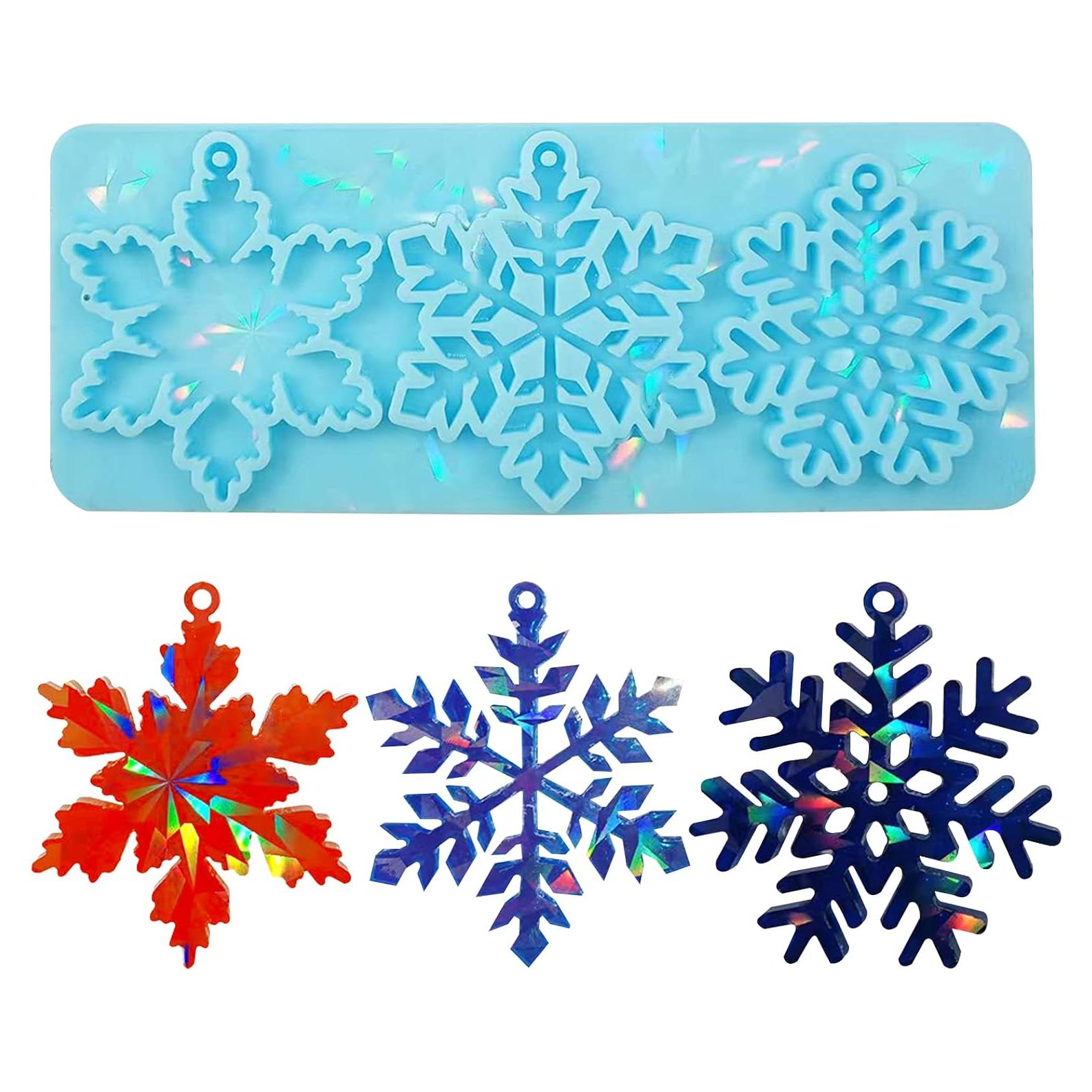 Moldes de Silicona Holográfica DoreenBow Copo de Nieve 7.6cm