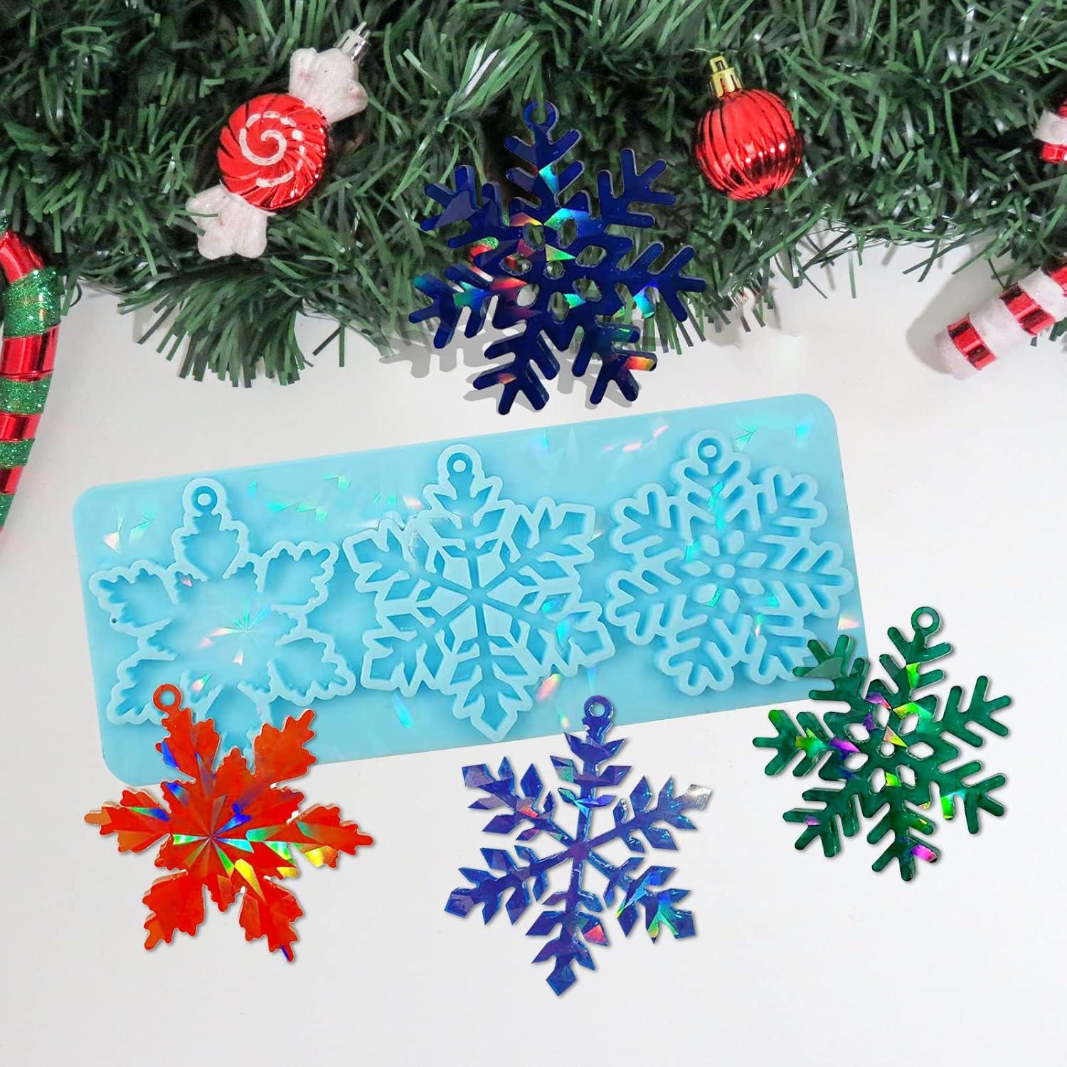 Moldes de Silicona Holográfica DoreenBow Copo de Nieve 7.6cm