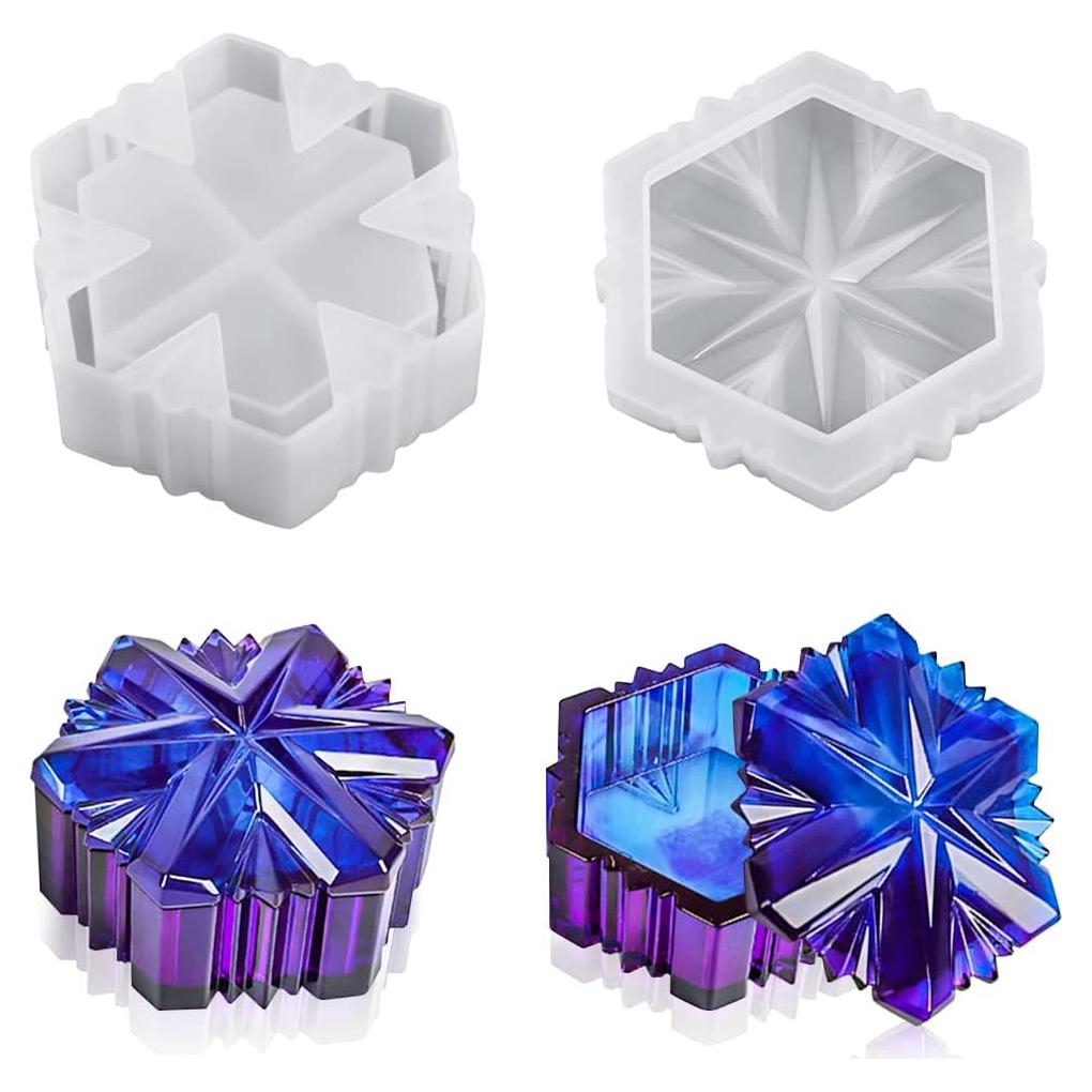 Molde de Resina Copo de Nieve FineInno 10.1x9.3x3.6 cm