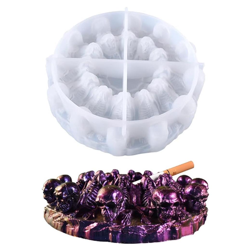 Molde de Silicona Calavera KyeeaDIY para Cenicero 15.8 cm