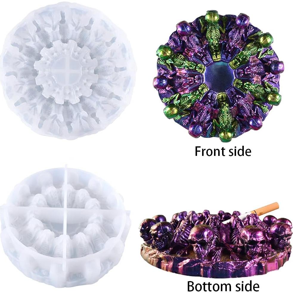 Molde de Silicona Calavera KyeeaDIY para Cenicero 15.8 cm