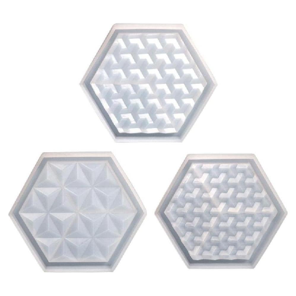 Moldes de Silicona Geométricos IOOOFU - 3 Piezas 105x122mm
