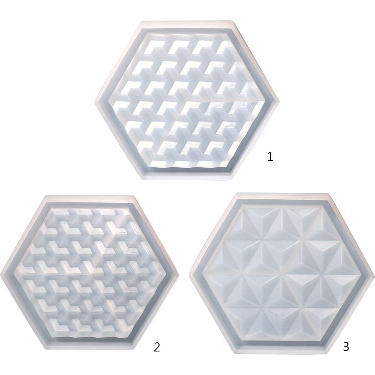 Moldes de Silicona Geométricos IOOOFU - 3 Piezas 105x122mm