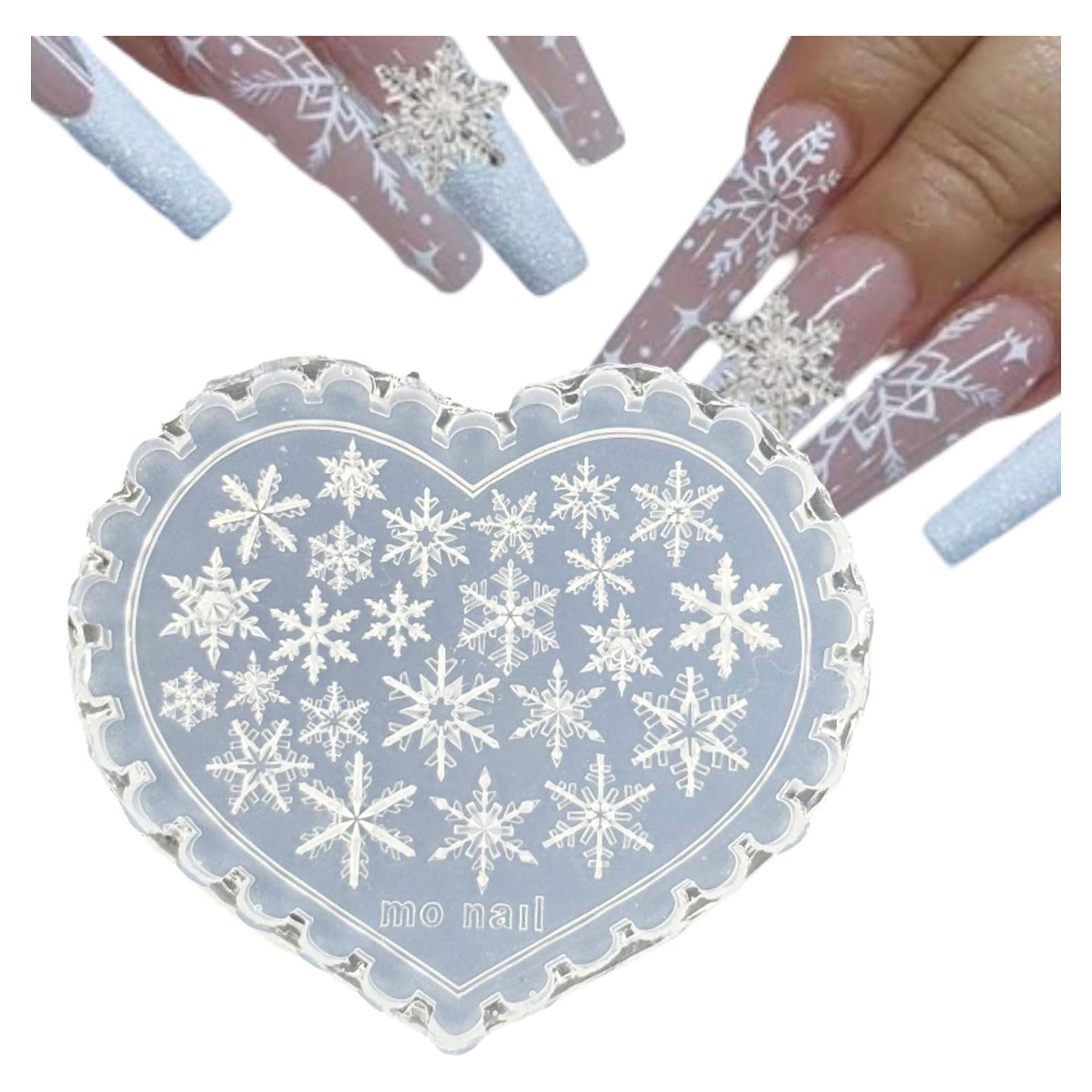 Moldes de Uñas de Silicona 3D Mtruil - Navidad Copo de Nieve