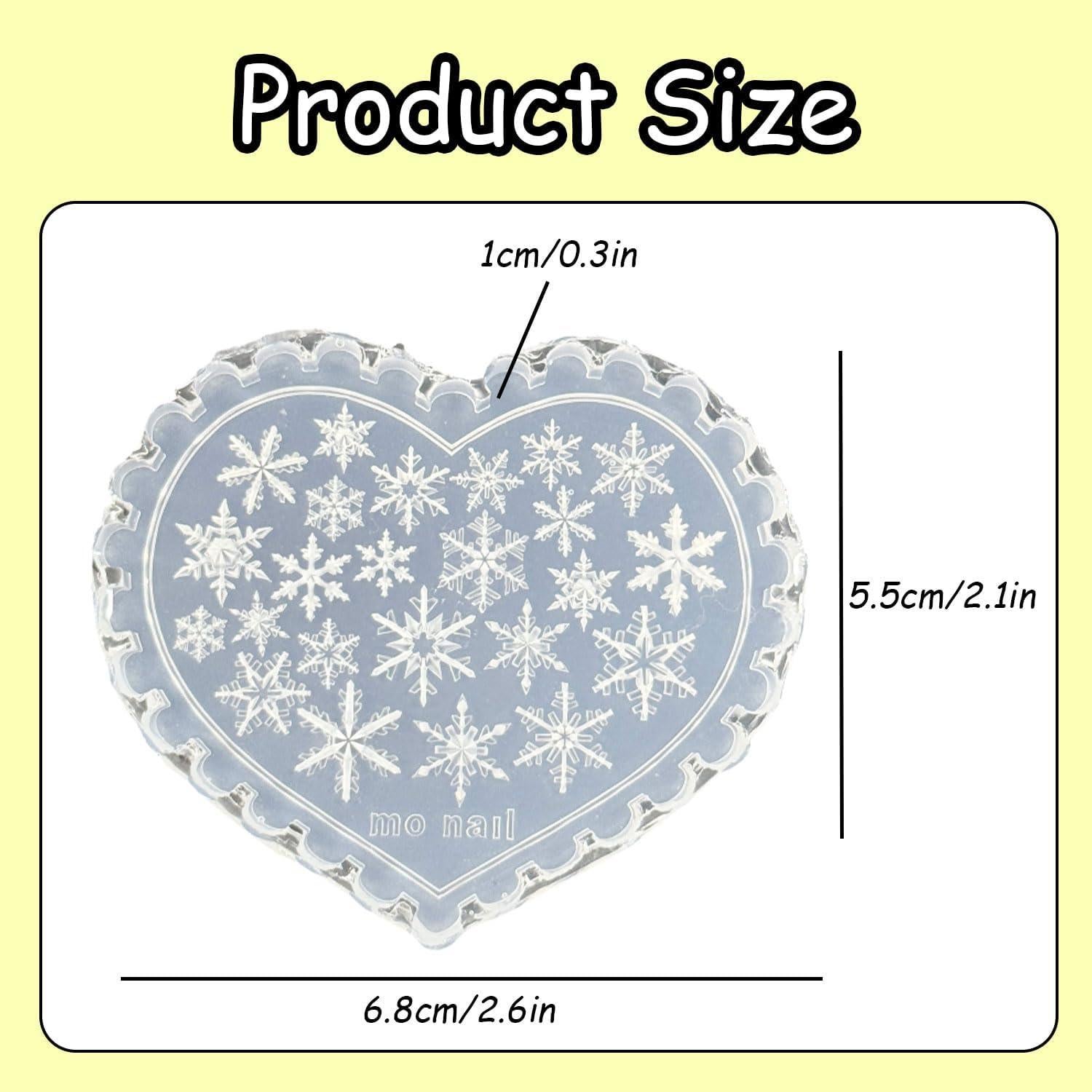 Moldes de Uñas de Silicona 3D Mtruil - Navidad Copo de Nieve