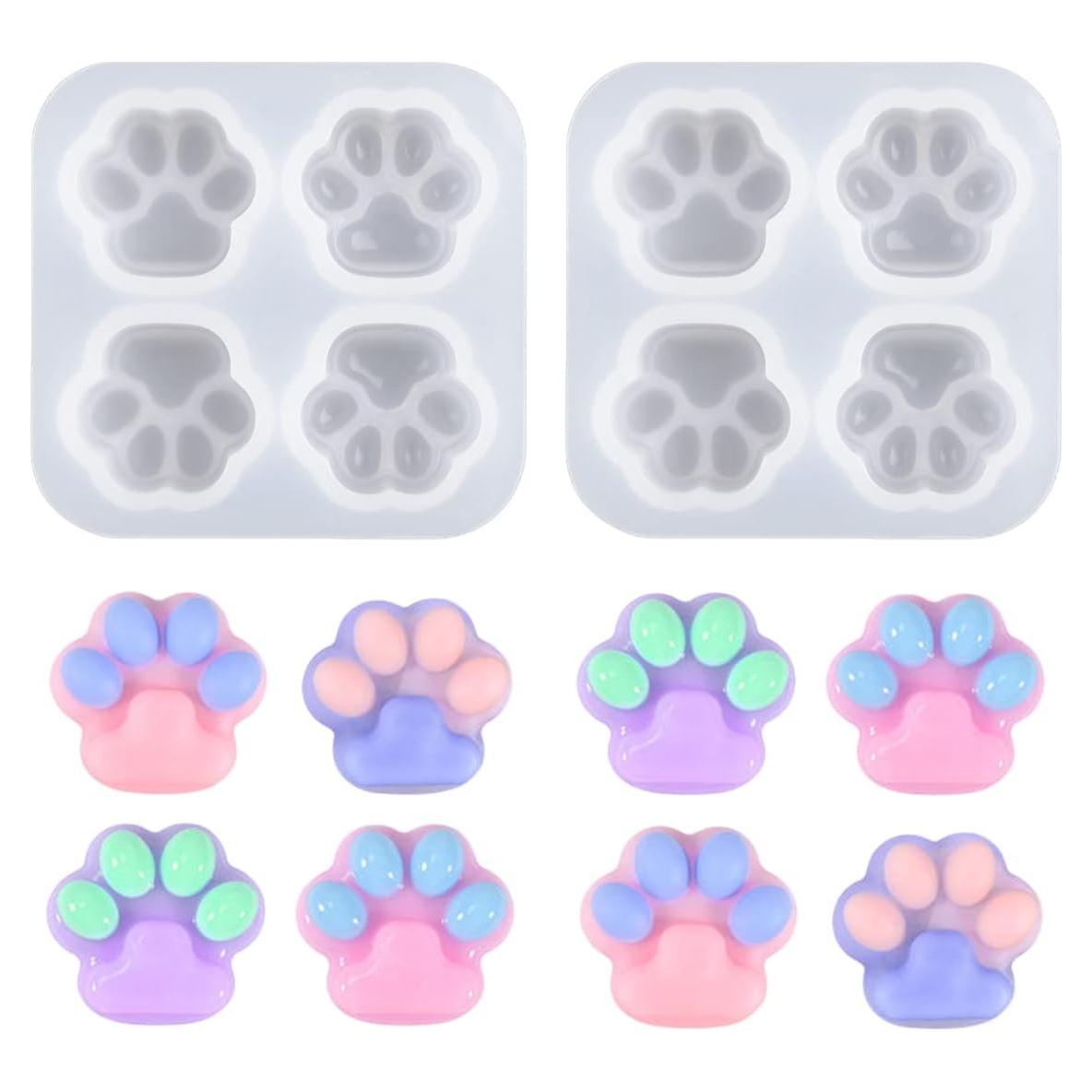 Moldes de Silicona para Resina Nifocc - Patas de Gato 2 Pcs