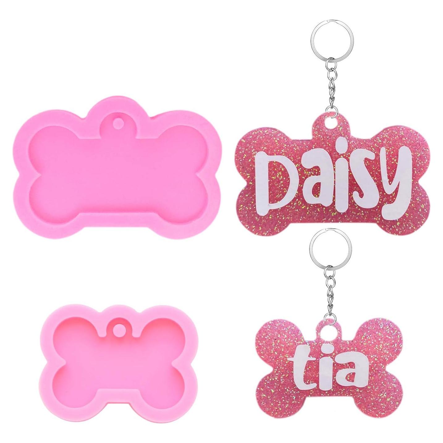 Moldes de Silicona para Llaveros de Hueso Muyulin - 2 Piezas