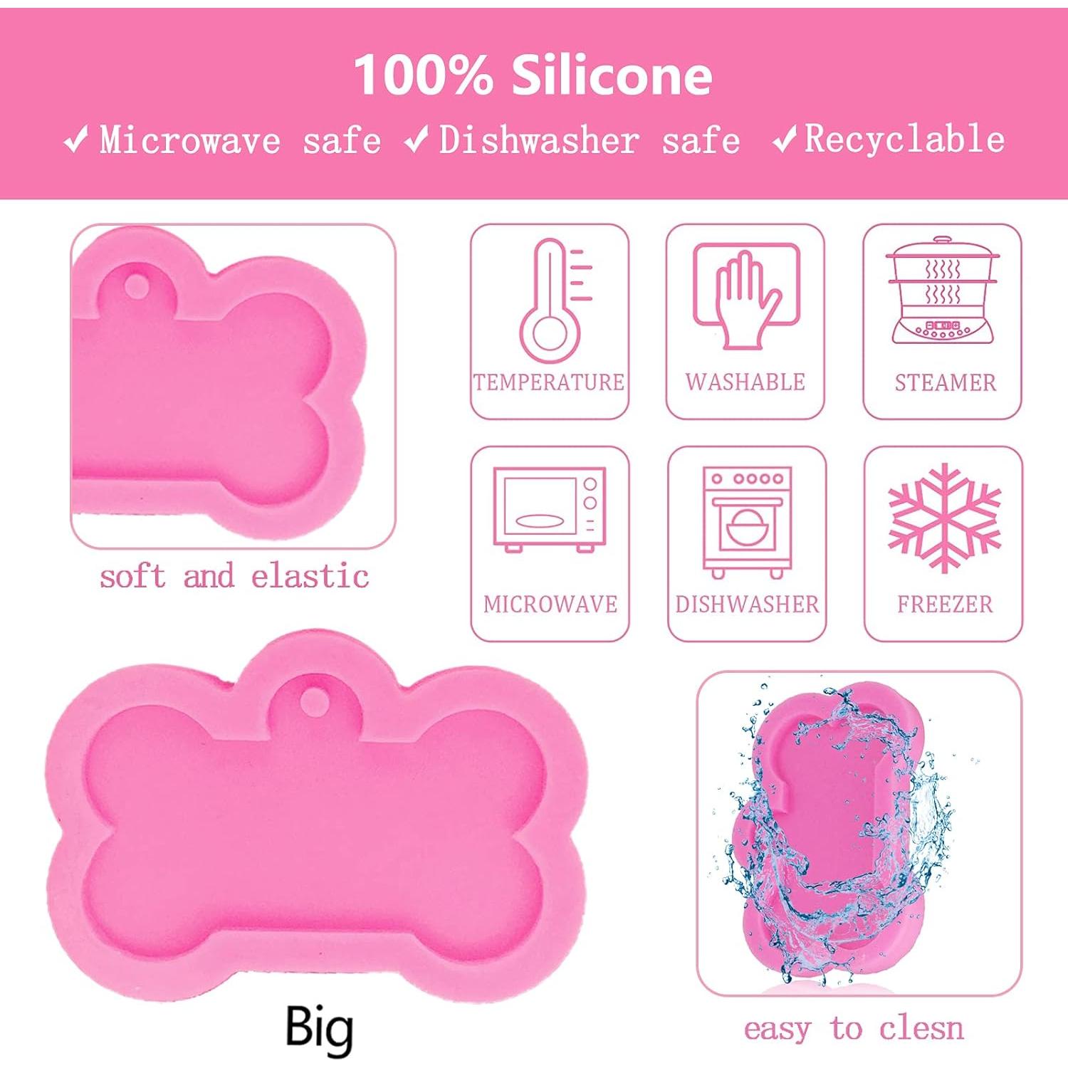 Moldes de Silicona para Llaveros de Hueso Muyulin - 2 Piezas