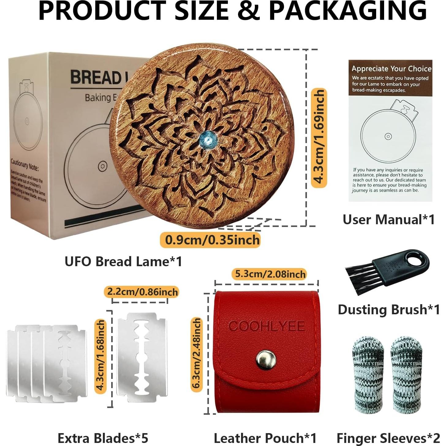 Herramienta de Puntuación de Pan COOHLYEE UFO con 5 Cuchillas