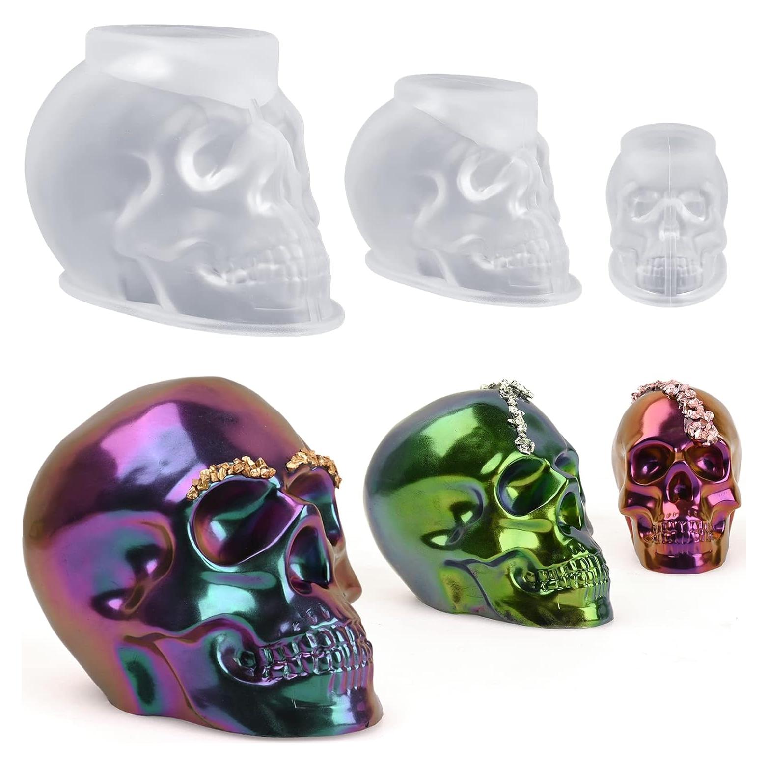 Molde de Resina de Calavera Actvty - 3 Tamaños de Silicona