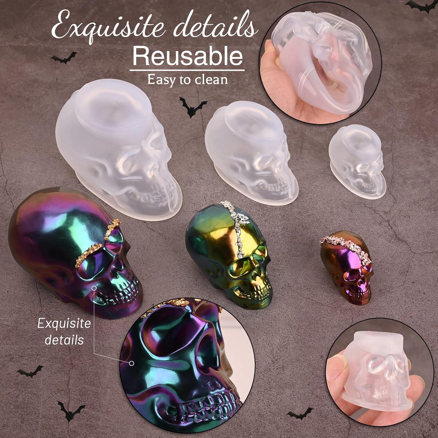 Molde de Resina de Calavera Actvty - 3 Tamaños de Silicona
